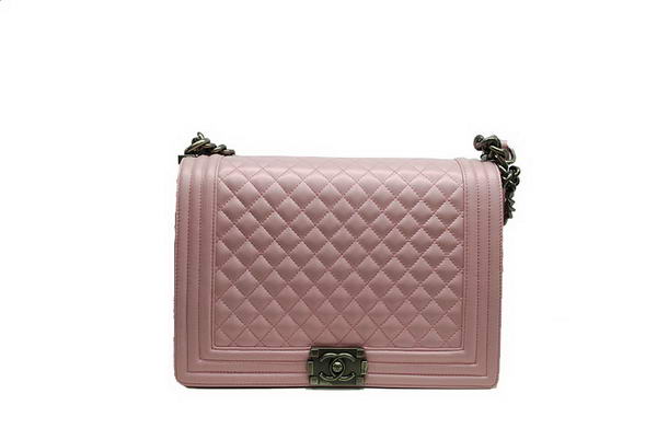 7A Chanel Boy Flap Shoulder Bag A30171 Pink Sheepskin Leather Online